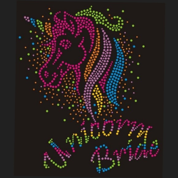 Unicorn Bride Multi-Color Rhinestone Tee - Picture 2 of 2
